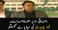 Federal Minister for Information Fawad Chaudhry addressing media in Islamabad