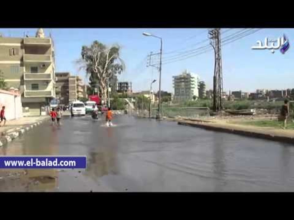 إنفجار ماسورة مياه بمحطة قحافة في الفيوم.. والأهالي يعانون بعد الإفطار