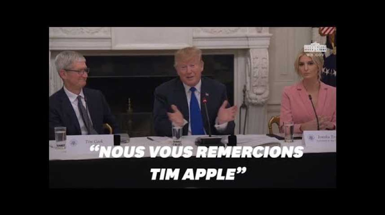 Trump appelle Tim Cook "Tim Apple" et c'est à mourrir de rire