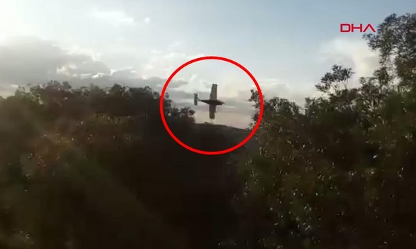 Uçağın düşme anını turistler böyle kaydetti