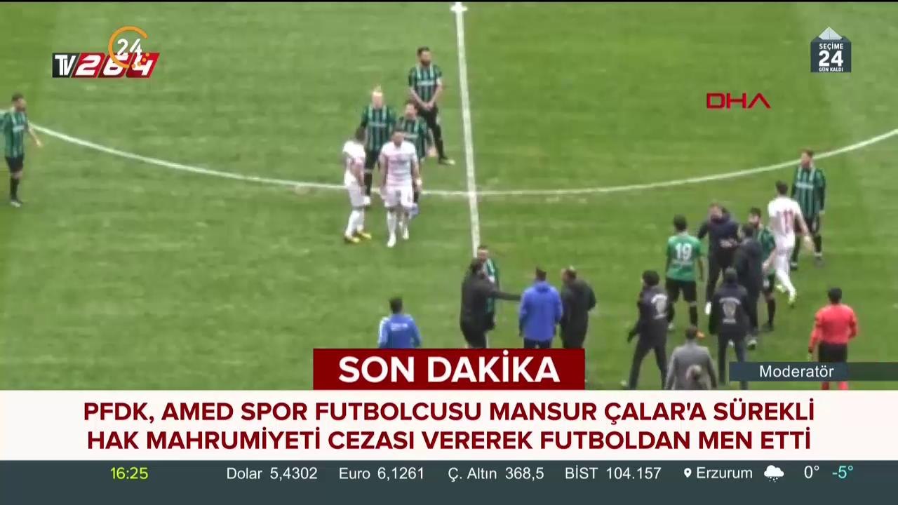 Mansur Çalar futboldan ömür boyu men edildi
