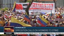 Worker's Reject the Calls for a Strike by the Venezuelan Opposition