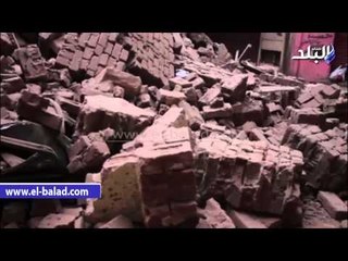 اهالي منطقة امبابة اصحاب العقار المنهار في الشوارع