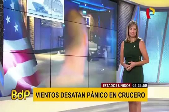 Vientos huracanados desatan pánico en pasajeros de crucero