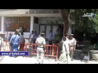 مدير أمن الفيوم يتفقد موقع انفجار قنبلة مجمع المصالح