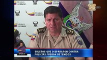 Sujetos que dispararon contra policías fueron detenidos