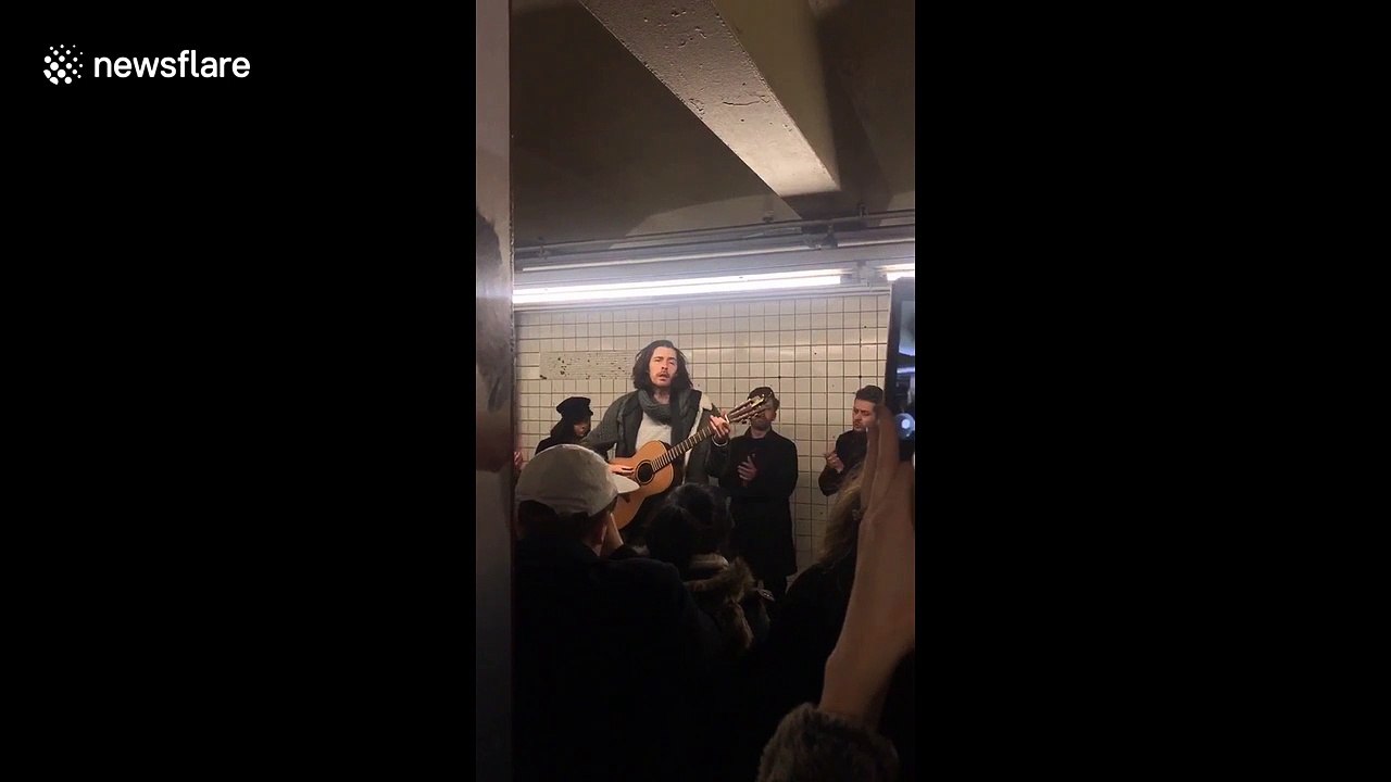 Hozier surprises commuters with impromptu gig in NYC subway