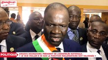 Amadou Soumahoro, président de l’assemblée nationale :  "Je vais veiller à ce que la fonction parlementaire soit valorisée"