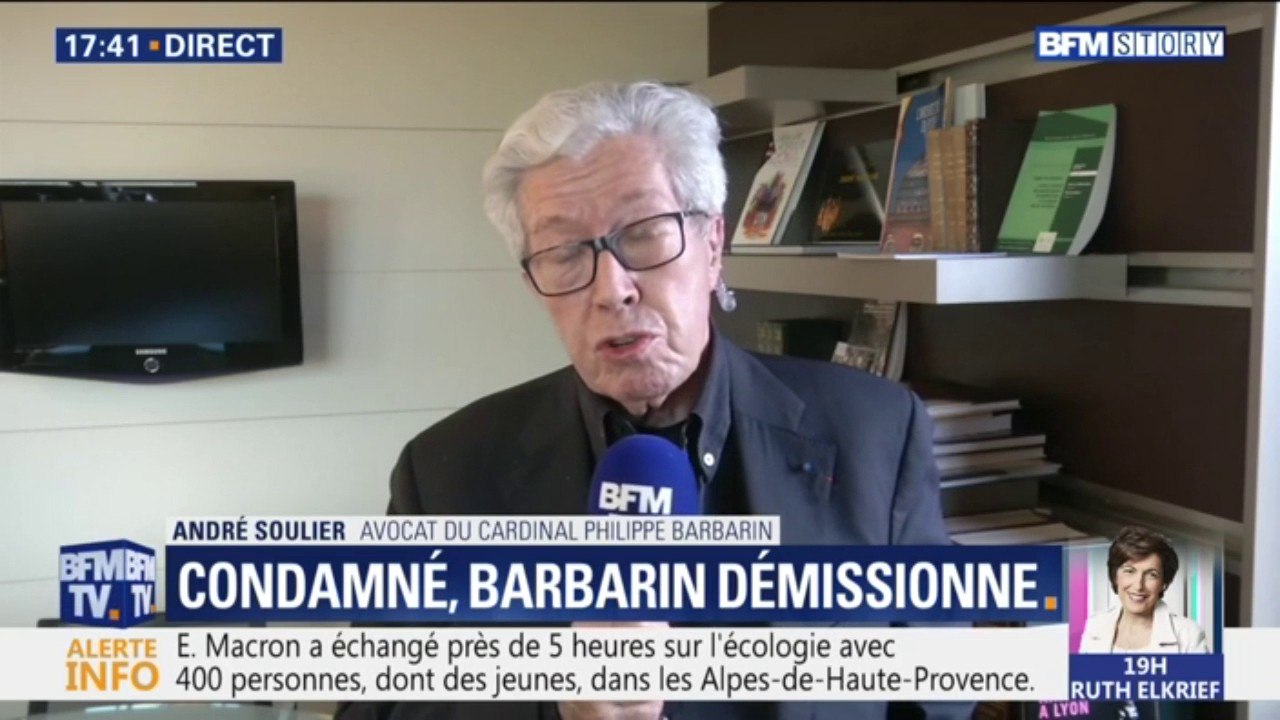 Condamnation du cardinal Barbarin; son avocat déclare qu'"un appel de cette décision sera interjeté"