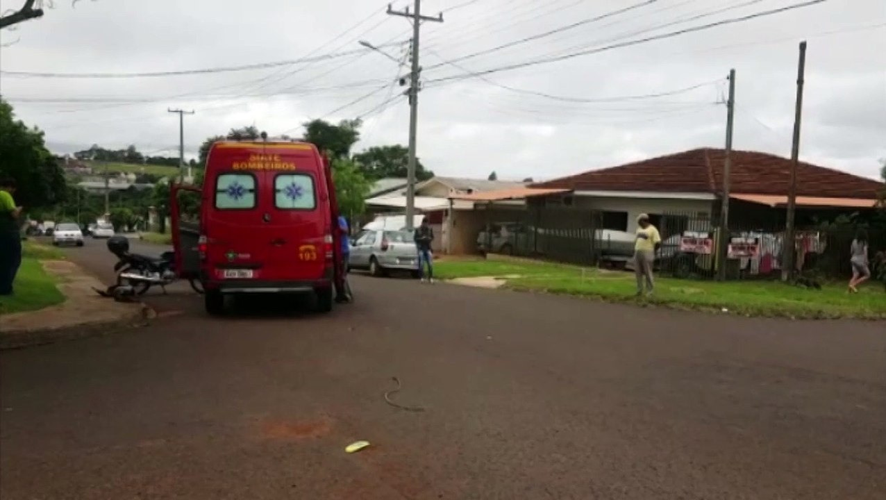 Batida entre carro e moto deixa homem ferido no Bairro Presidente