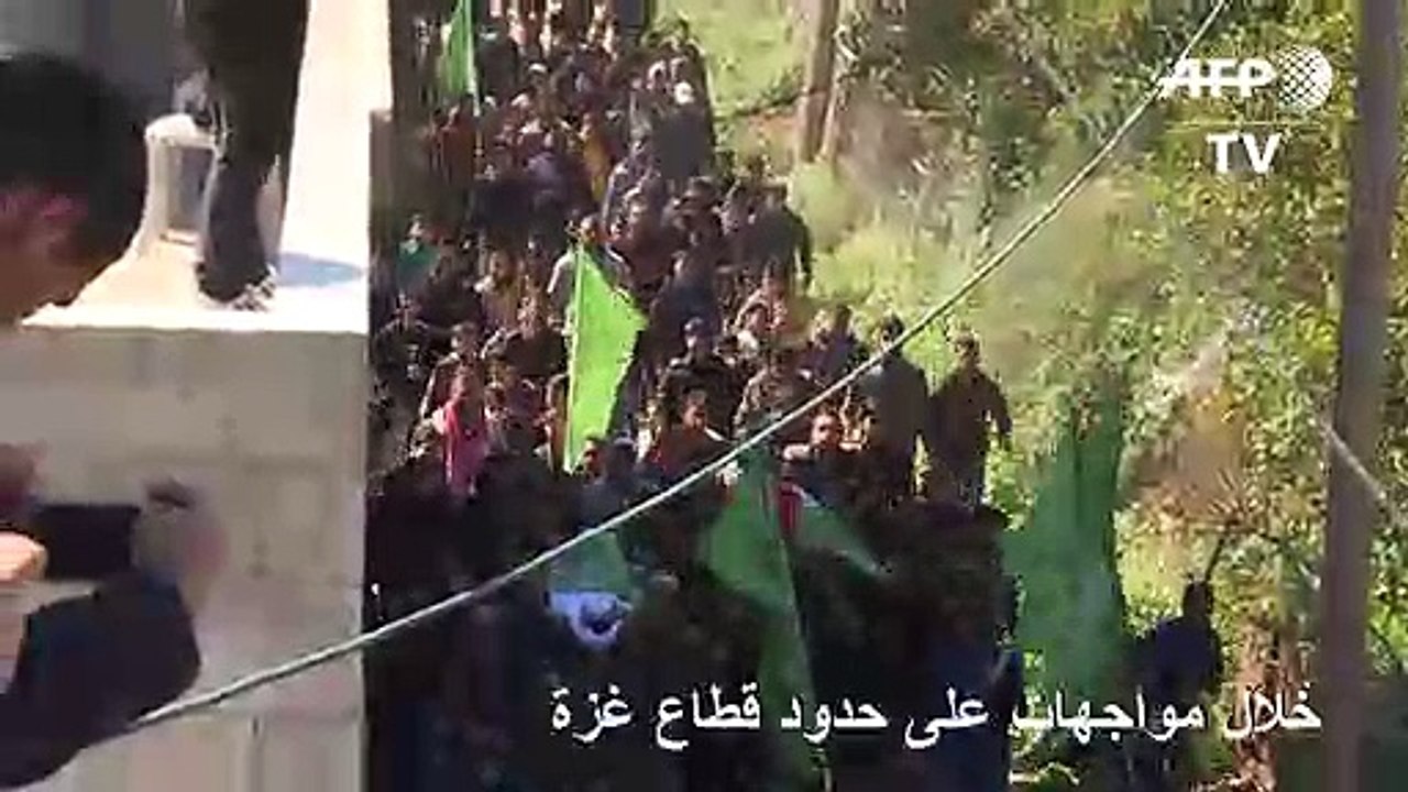 تشييع فتى فلسطيني قتل بنيران إسرائيلية خلال مواجهات على حدود قطاع غزة