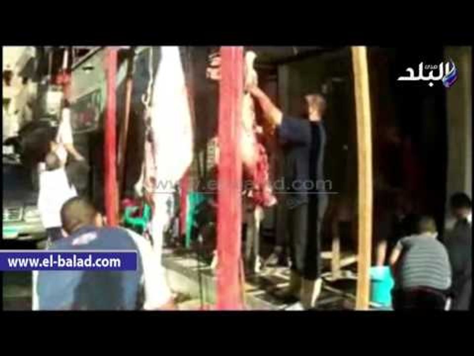 زفة بلدى خلال ذبح "خروف" بالغربية