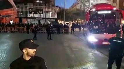 Llegada del Krasnodar a Mestalla para la Europa League