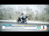 Padre deja manejar a su pequeño hijo su motocicleta | Noticias con Francisco Zea