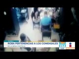Mujer roba las pertenencias de una comensal en un restaurante de Puebla | Noticias con Francisco Zea