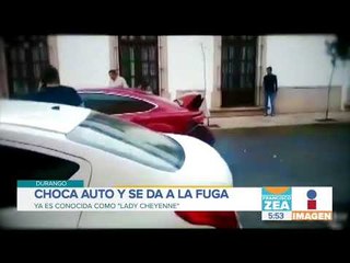 Mujer choca un auto en Durango y su escape se hizo viral | Noticias con Francico Zea