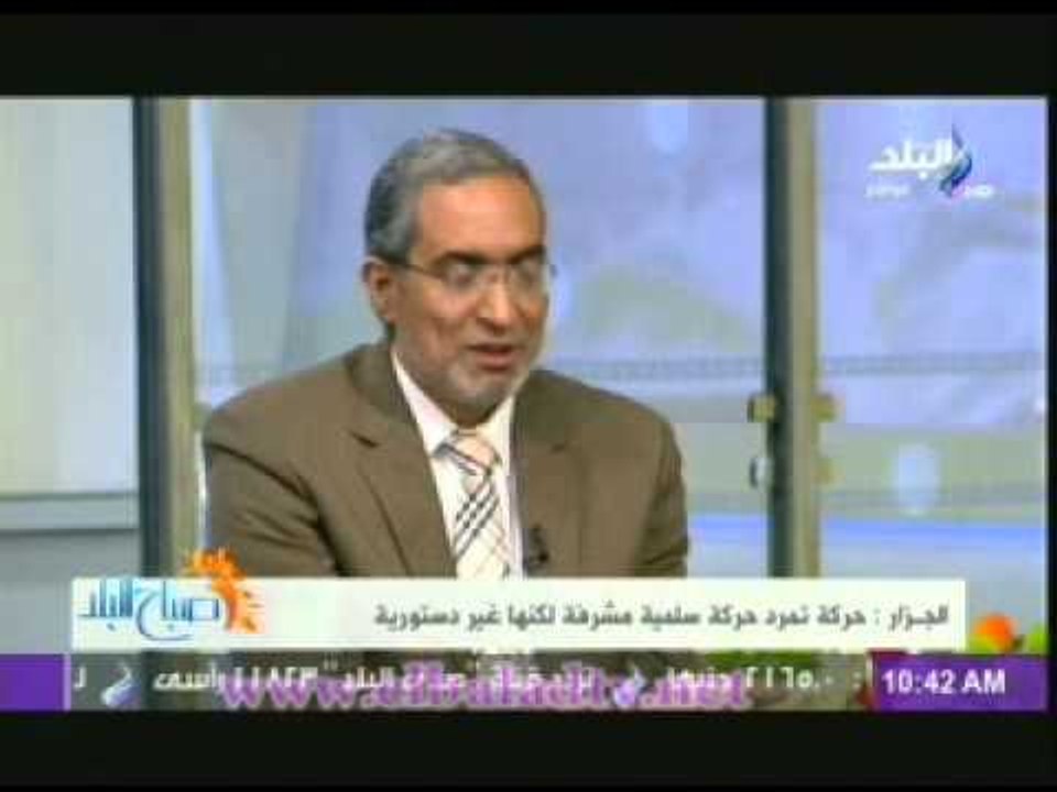 حلمى الجزار: حركة تمرد حركة سلمية مشرفة لكنها غير دستورية