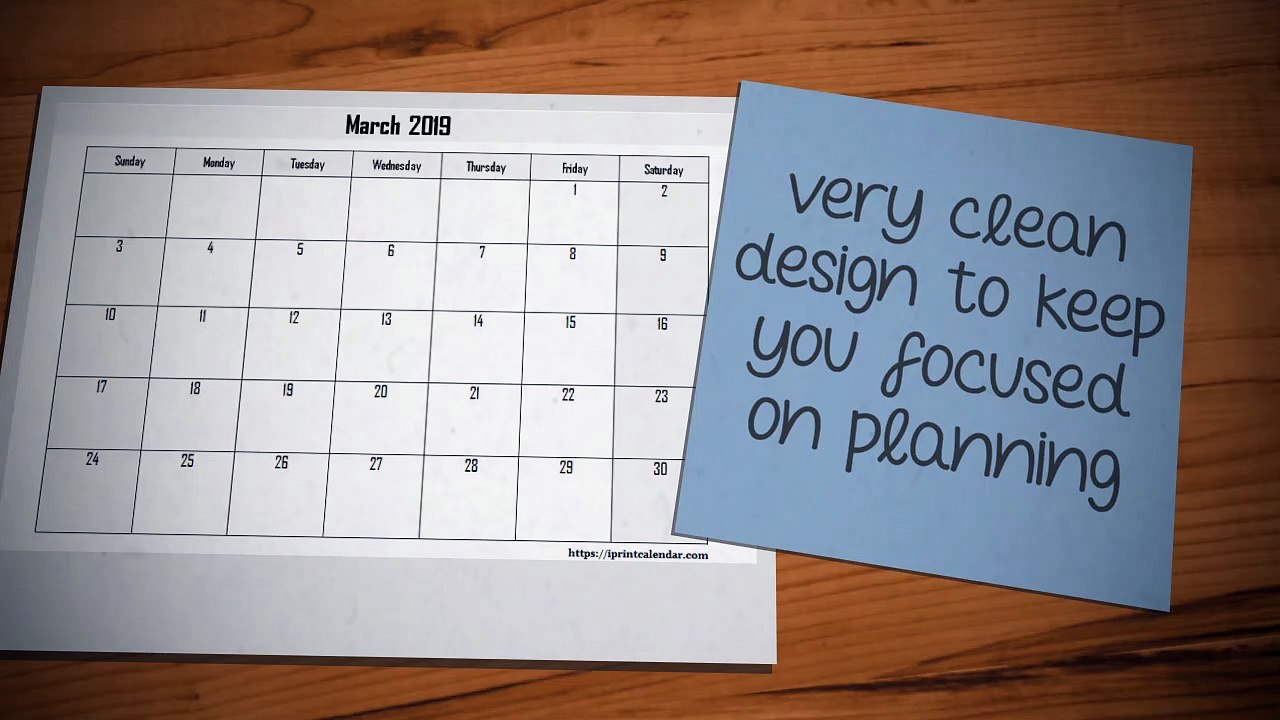 March 2019 calendar printable
