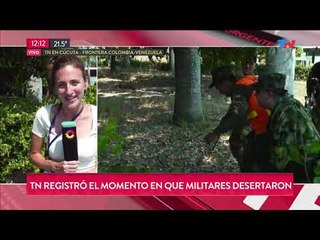 El momento en que militares de Maduro desertan y cruzan la frontera a Colombia