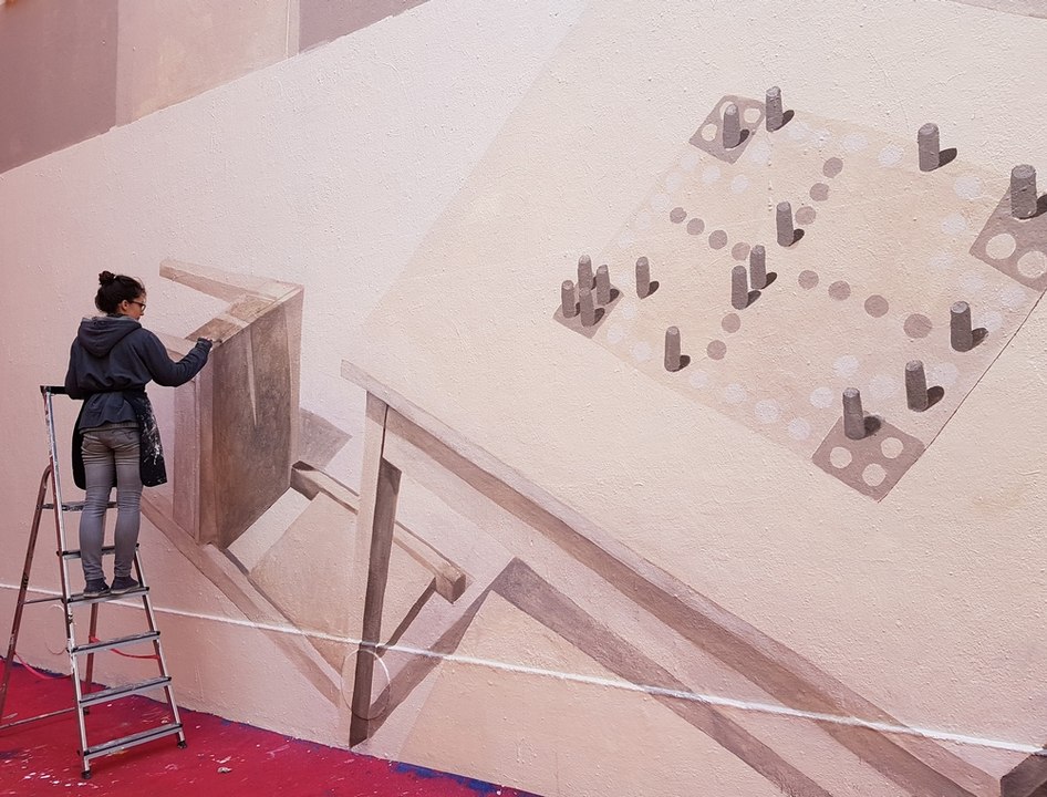 Le MUR de la rue de la Moselle à Mulhouse réalisé par Iva Sintic