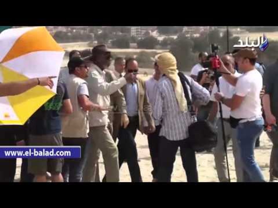 #صدى_البلد| زعزوع يلتقى مورجان فريمان تحت سفح الأهرامات