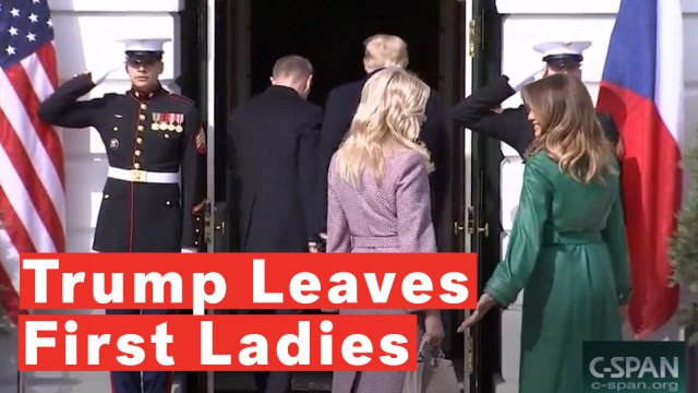Watch: Trump Leaves First Ladies Hanging Outside White House During Czech Leader’s Visit