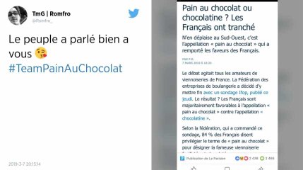 Pain au chocolat ou chocolatine ? Les Français ont tranché