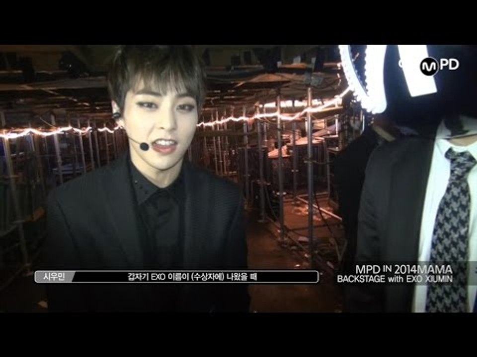 [MPD in 2014MAMA] 141203 BACKSTAGE with EXO XIUMIN 시우민