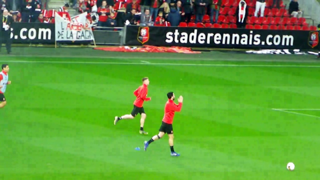 07/03/19 : SRFC-ARSENAL : début d'échauffement