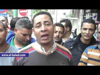 صدى البلد | مظاهرة للمتقدمين للعمل "عسكري" درجة أولى بالشرطة أمام "الوزراء"