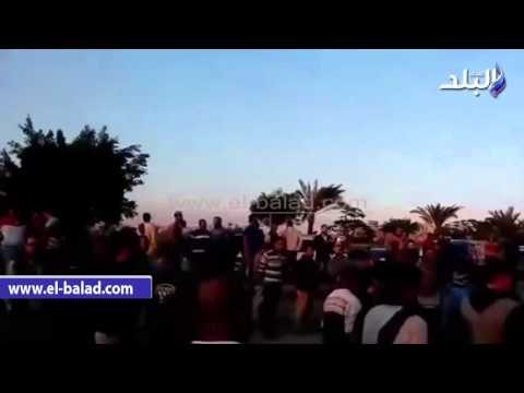 صدى البلد | اهالى قرية الرابعة بالإسكندرية يقطعون الطريق السريع بعد هدم منازلهم لتوسعة المصارف