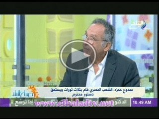 ممدوح حمزة: الدستور الجديد " كارثة " ولا يفرق كثيرا عن دستور الاخوان
