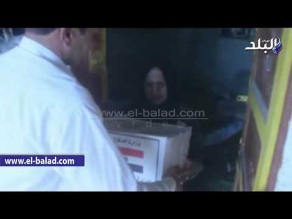 صدى البلد | توزيع 2200 بطانية وكرتونة مواد غذائية للأسر الأولى بالرعاية بالفيوم