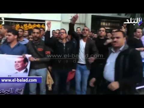 صدى البلد | حملة الماجستير والدكتوراه ينقلون تظاهراتهم أمام الوزراء