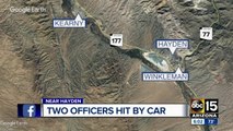 Two Arizona officers hit by car trying to arrest suspect