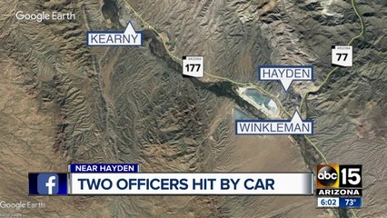 Two Arizona officers hit by car trying to arrest suspect