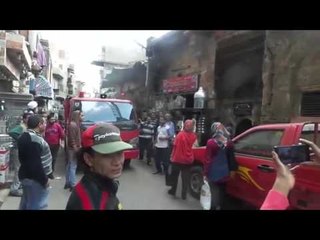 صدى البلد |  نشوب حريق بحمام بخار للسيدات بالقرب من مجمع مدارس بالجمالية