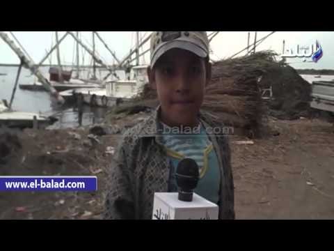 صدى البلد | طفل بـ المنزلة لـ السيسى : طهر البحيرة عشان نعيش