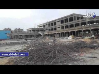 صدى البلد | الزمالك يهدم المدرج الرئيسي لملعب حلمي