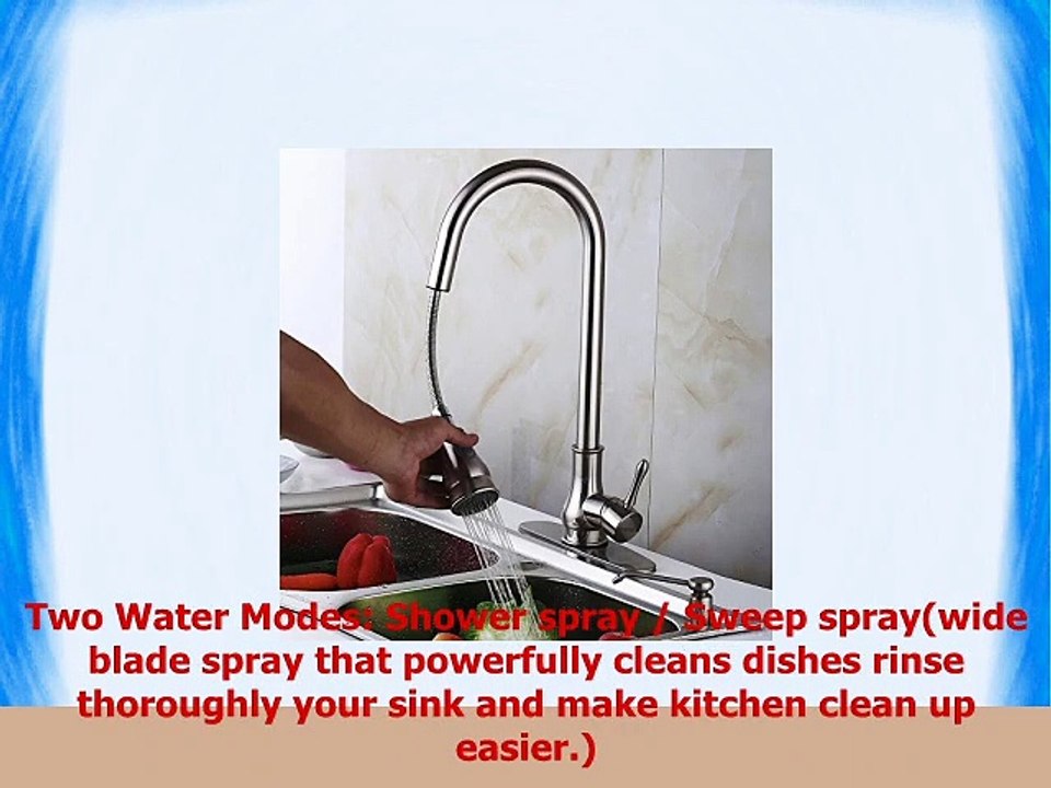 YoungQI Kitchen Faucet Single Handle Pull Down Sprayer Kitchen Faucet  Brushed Nickel