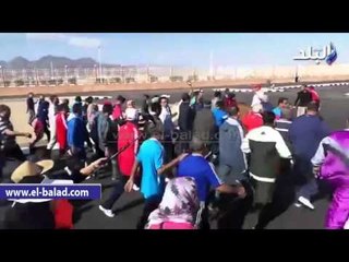 صدى البلد |  دكتور اشرف صبحي نائب وزير الشباب والرياضة في مقدمة الماراثون