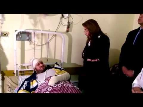 صدى البلد | وزيرة التضامن تزور مصابي انفجار فيصل بمستشفى الهرم
