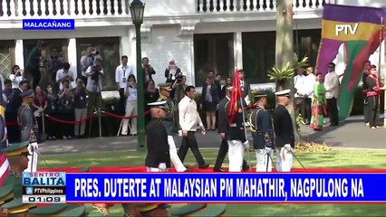 Pangulong Duterte at Malaysian PM Mahathir, nagpulong na