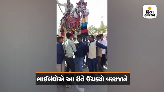 હવે વરઘોડામાં આ જ બાકી હતું, ખાટલા પર ઘોડી અને ઘોડી પર વરરાજા