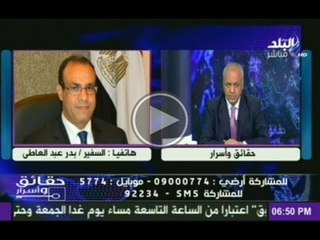 السفير بدر عبدالعاطى يفسر نص حديث الوزير نبيل فهمى الذى ترجم خطاً