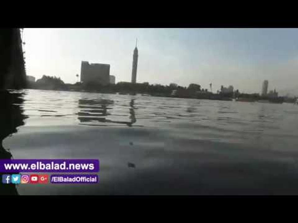 صدى البلد | تعكر مياه النيل باللون الاصفر بسبب مياه السيول