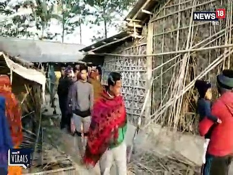 VIDEO: गांव में घुसा हाथियों का झुंड, ऐसे तबाह किए किसानों के घर