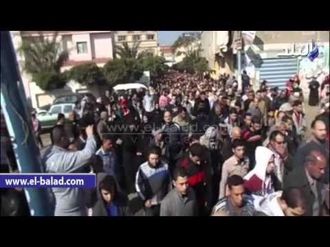 صدى البلد | أبناء ميت عاصم يودعون جثمان الشهيد أحمدزايد