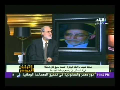 محمد حبيب:هذا هو المرشد الحالى للاخوان وهذا رأييى فى العريان وبديع والشاطر والبلتاجى واردوغان والعوا