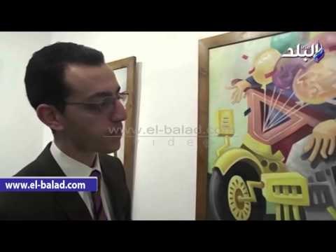 صدى البلد | معرض فنى تشكيلي لوائل عبد الحميد في الدقهلية